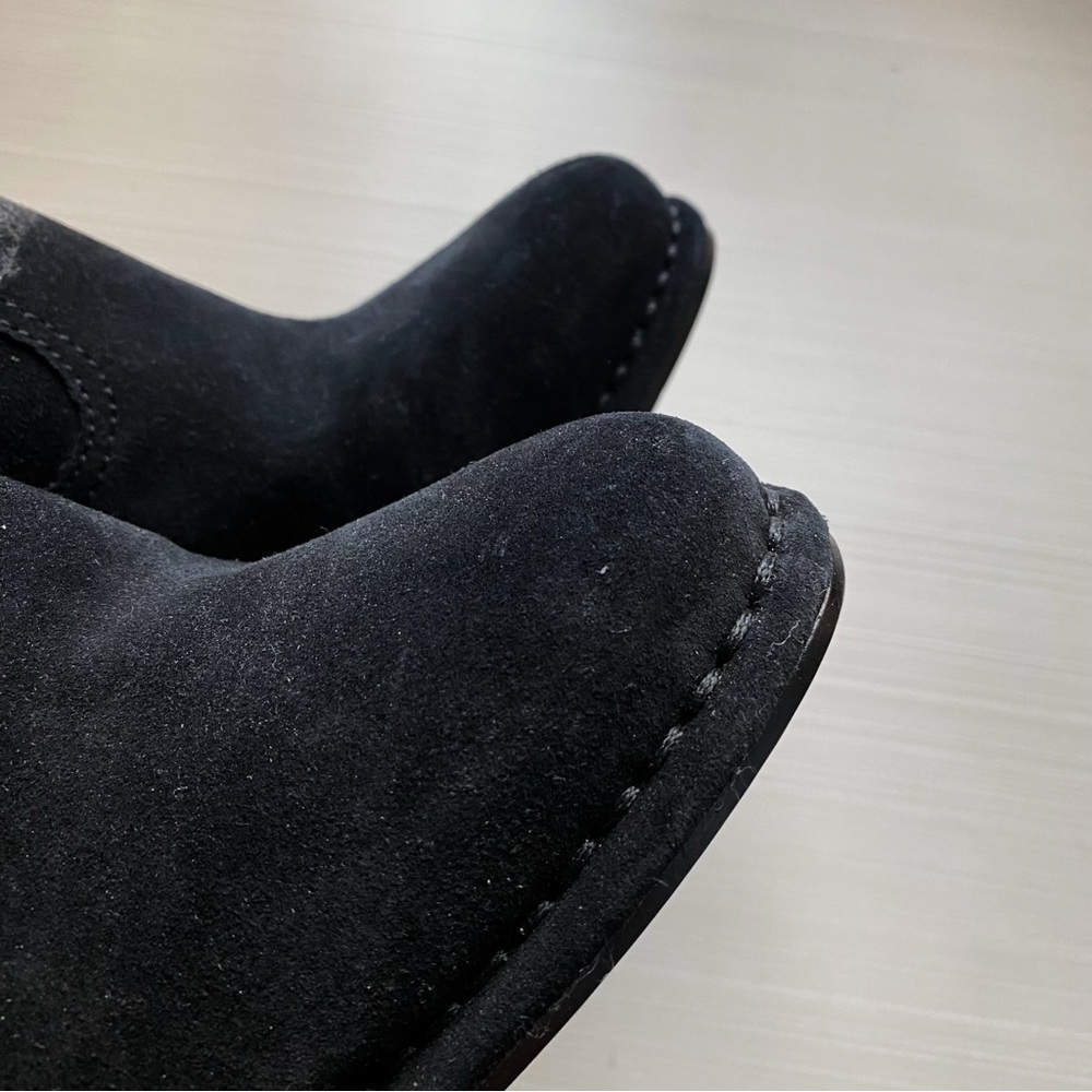 FRYE Women’s Black Suede Ankle Boots Heel Bootie Western Cowboy Rodeo Grunge 8.5 - Picture 7 of 9